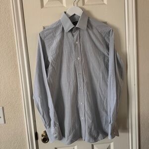 Tom Ford Men’s Dress Shirt | Light Blue/Gray Long Sleeve Button Down